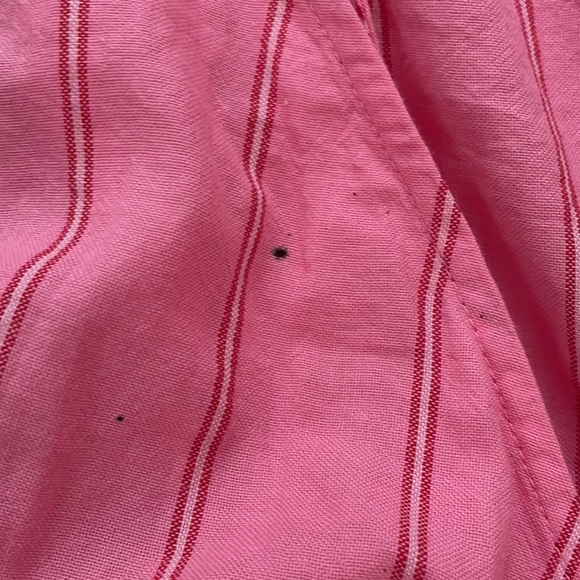 Madewell pink crop top with tie - Picture 2 of 4